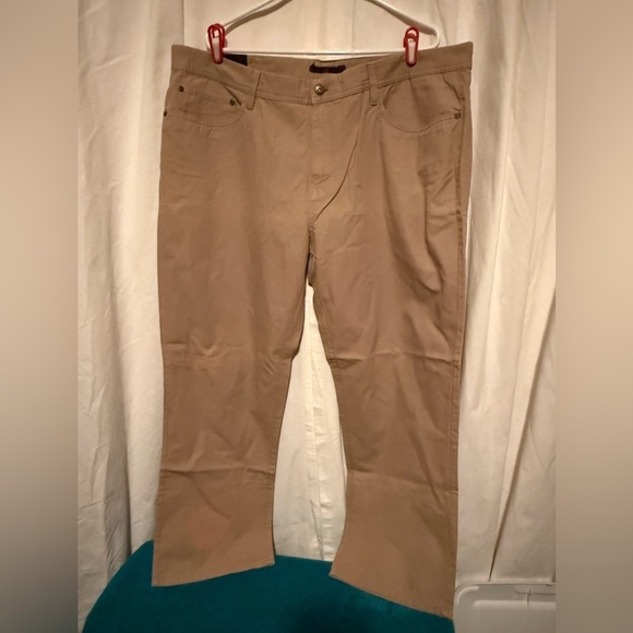 Weatherproof Men's Sz 42x30 100% Cotton Khaki Jeans NWT - Picture 2 of 8